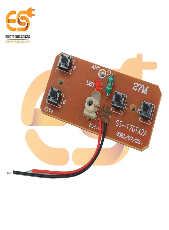 إلكترونيك سبايسس لوحة تحكم عن بعد إلكترونية من نوع Electronic Spices بتردد 27 ميجاهرتز و4 قنوات، مزودة بجهاز إرسال واستقبال لاسلكي، بالإضافة إلى هوائي، مناسبة لسيارات الألعاب. - Image 4